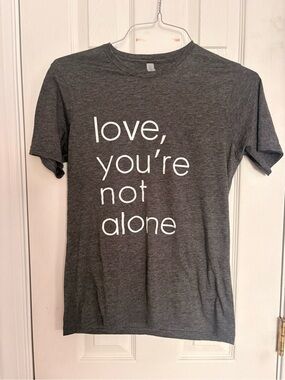 Next Level Apparel Charcoal Gray 'love, you're not alone' Graphic Tee